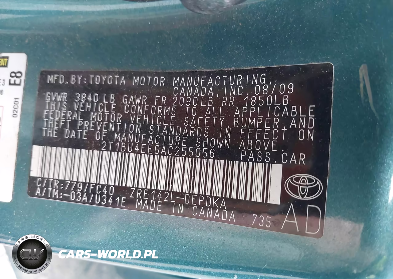 2010 Toyota Corolla Le VIN:2T1BU4EE6AC255056 - 9