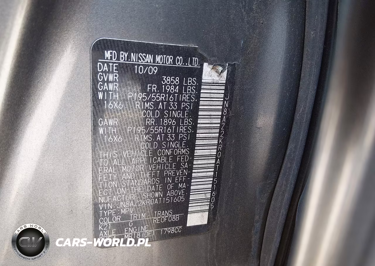 2010 Nissan Cube 1.8 Krom VIN:JN8AZ2KR0AT151605 - 9