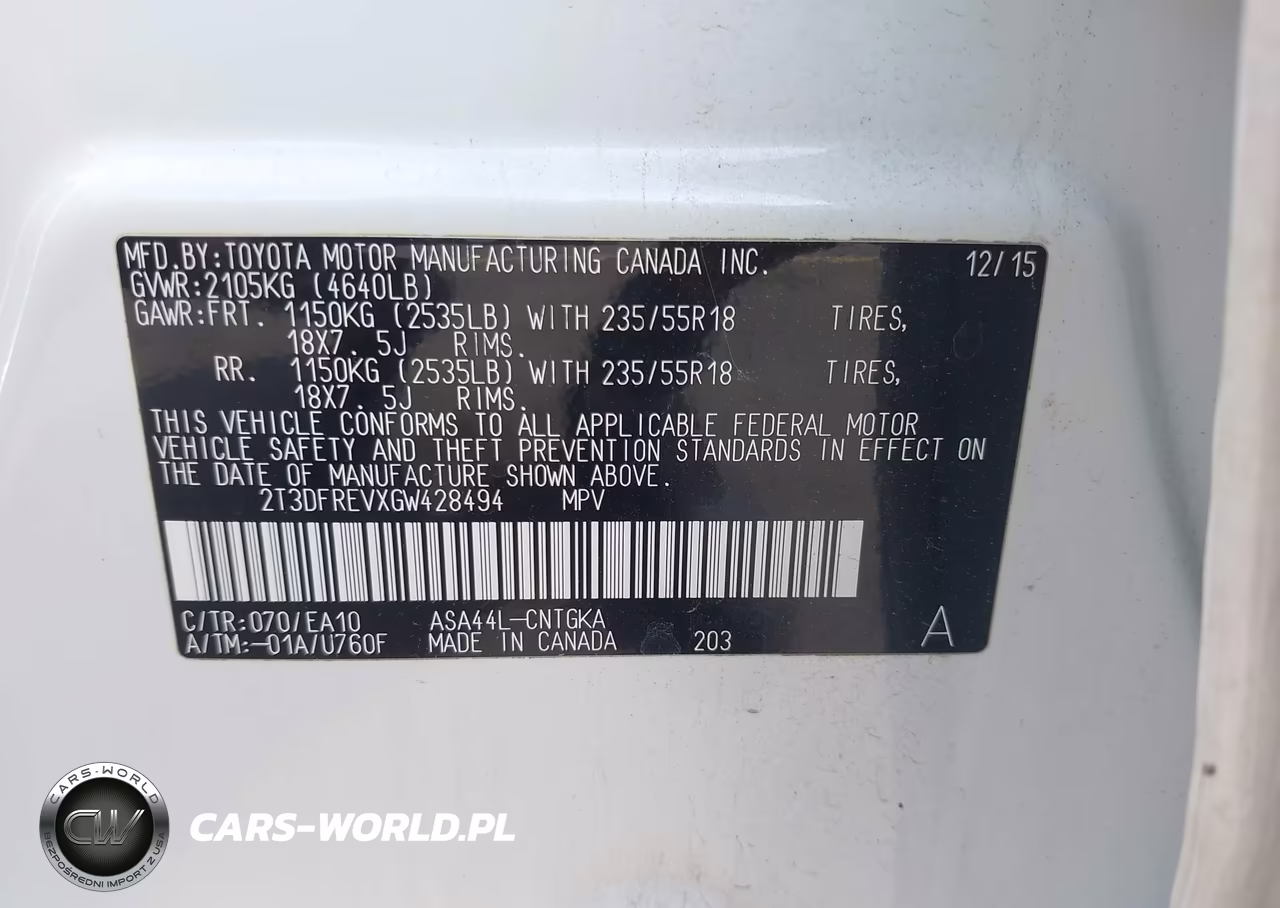2016 Toyota Rav4 Limited VIN:2T3DFREVXGW428494 - 9
