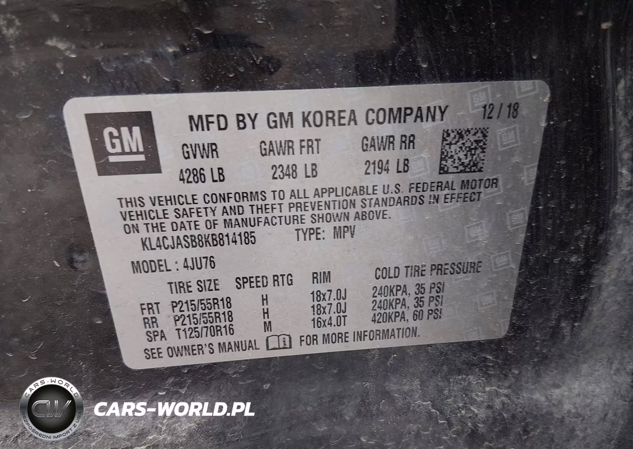 2019 Buick Encore Fwd Preferred VIN:KL4CJASB8KB814185 - 9