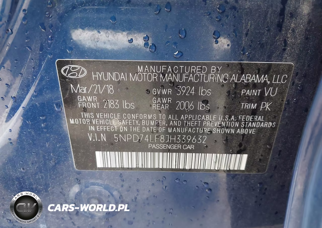 2018 Hyundai Elantra Se VIN:5NPD74LF8JH339632 - 9