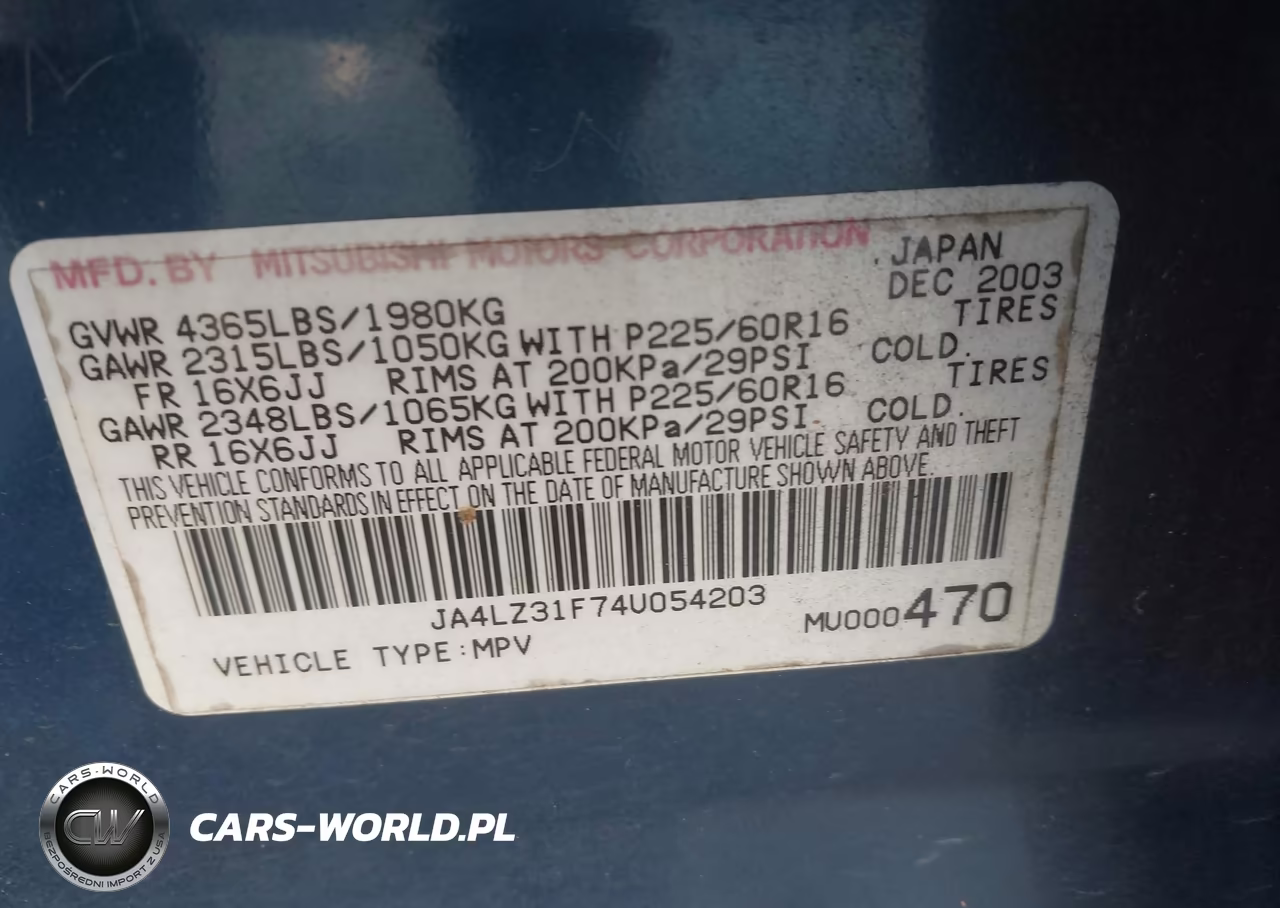 2004 Mitsubishi Outlander Ls VIN:JA4LZ31F74U054203 - 9