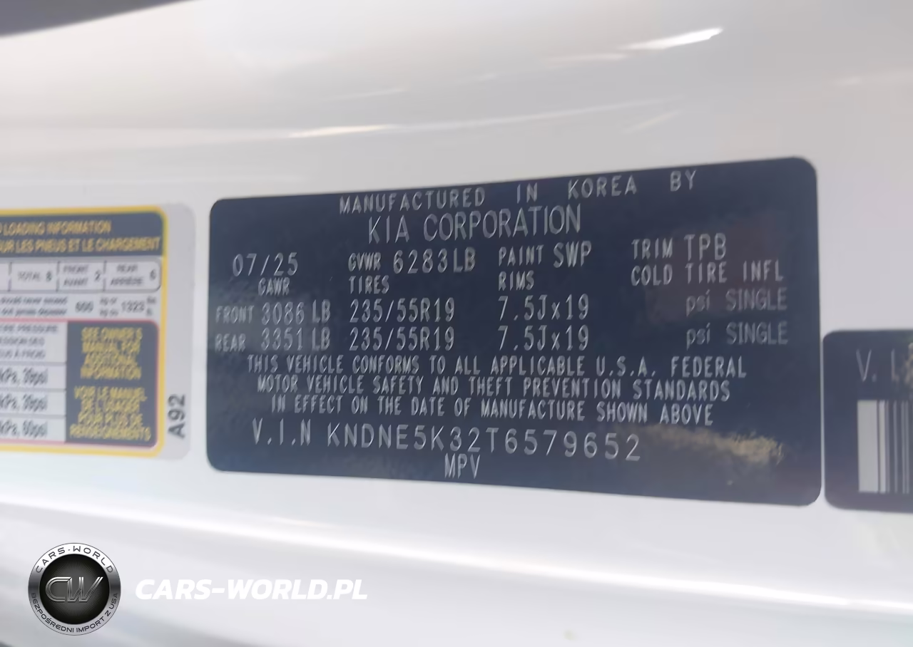 2026 Kia Carnival Mpv Sx VIN:KNDNE5K32T6579652 - 9