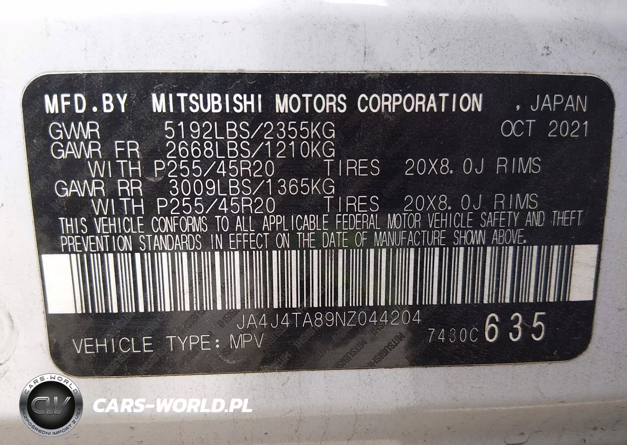 2022 Mitsubishi Outlander Es 2.5 S-Awc VIN:JA4J4TA89NZ044204 - 9
