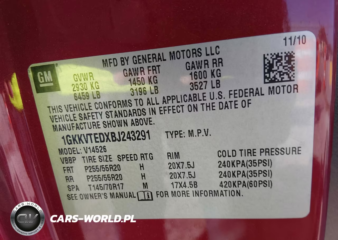 2011 GMC Acadia Denali VIN:1GKKVTEDXBJ243291 - 9
