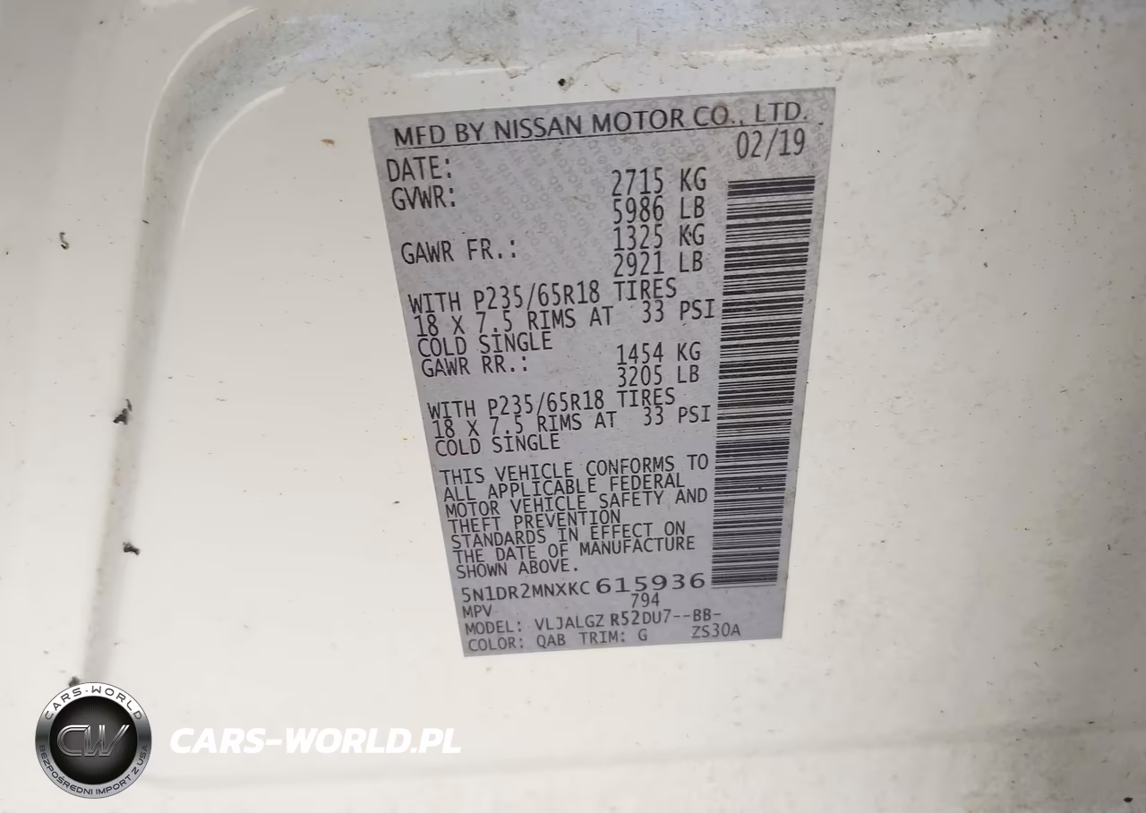 2019 Nissan Pathfinder Sl VIN:5N1DR2MNXKC615936 - 9