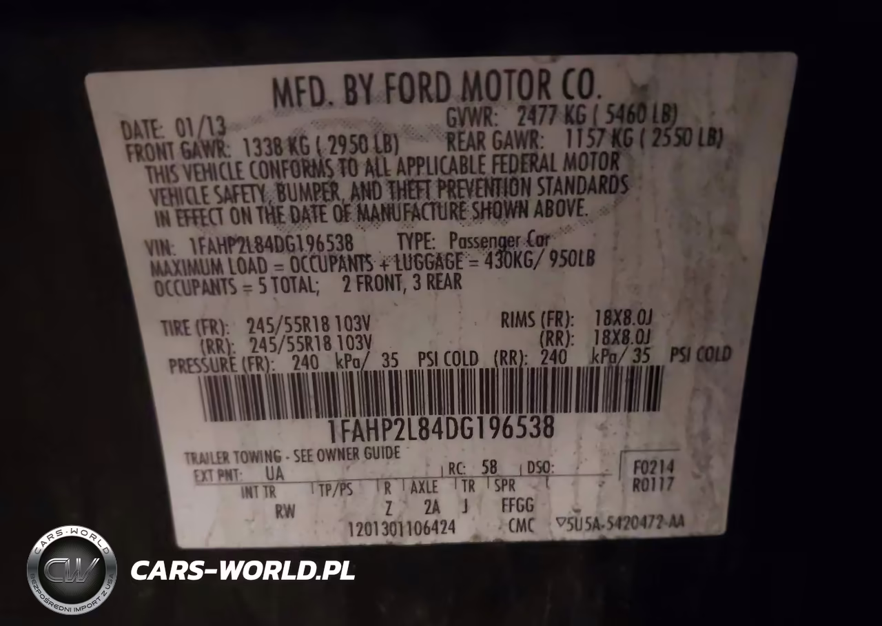 2013 Ford Police Interceptor VIN:1FAHP2L84DG196538 - 9