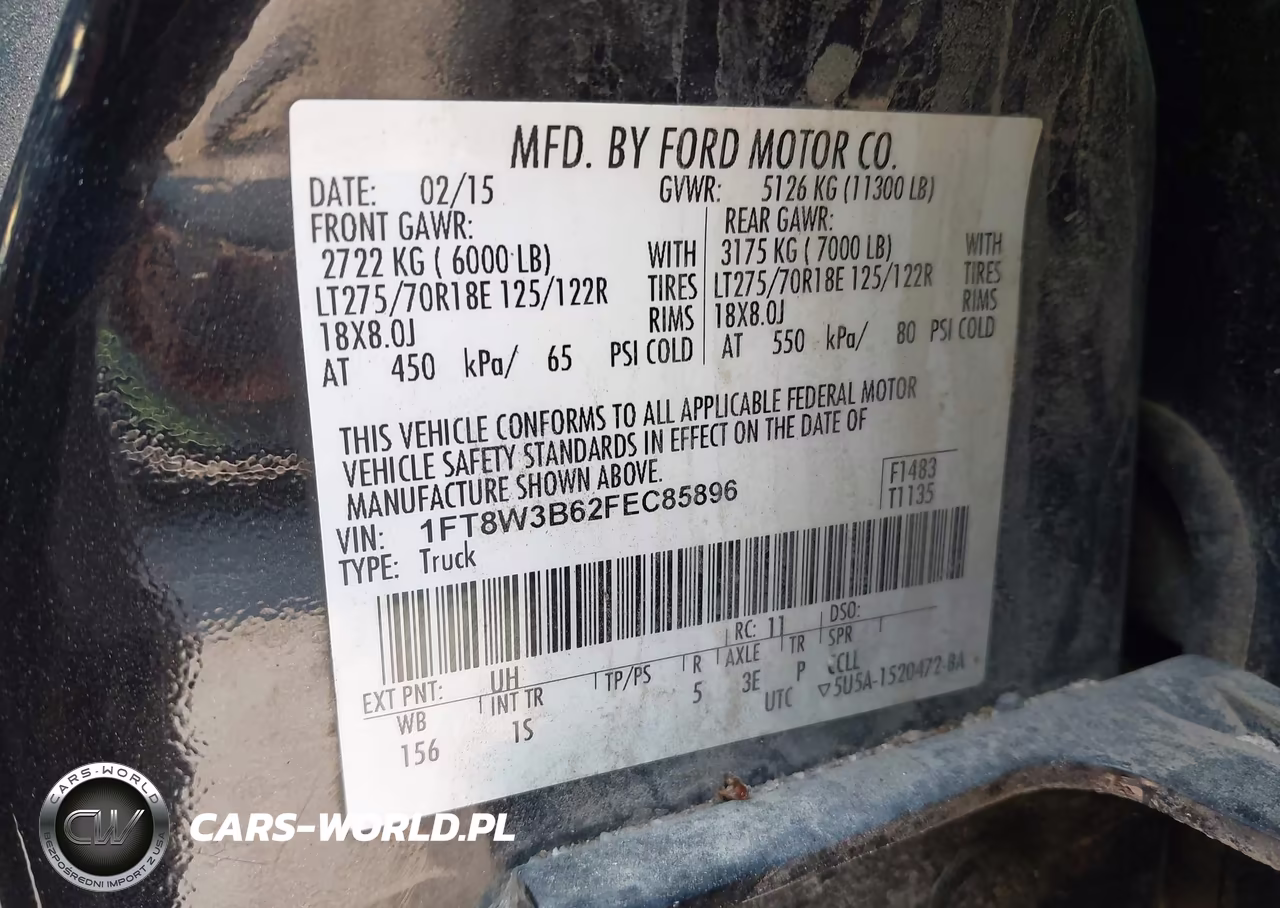 2015 Ford F-350 Lariat-Xl-Xlt VIN:1FT8W3B62FEC85896 - 8