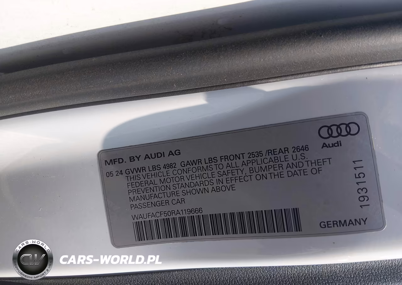 2024 Audi A5 Sportback Premium Plus 45 Tfsi Quattro S Tronic VIN:WAUFACF50RA119666 - 9