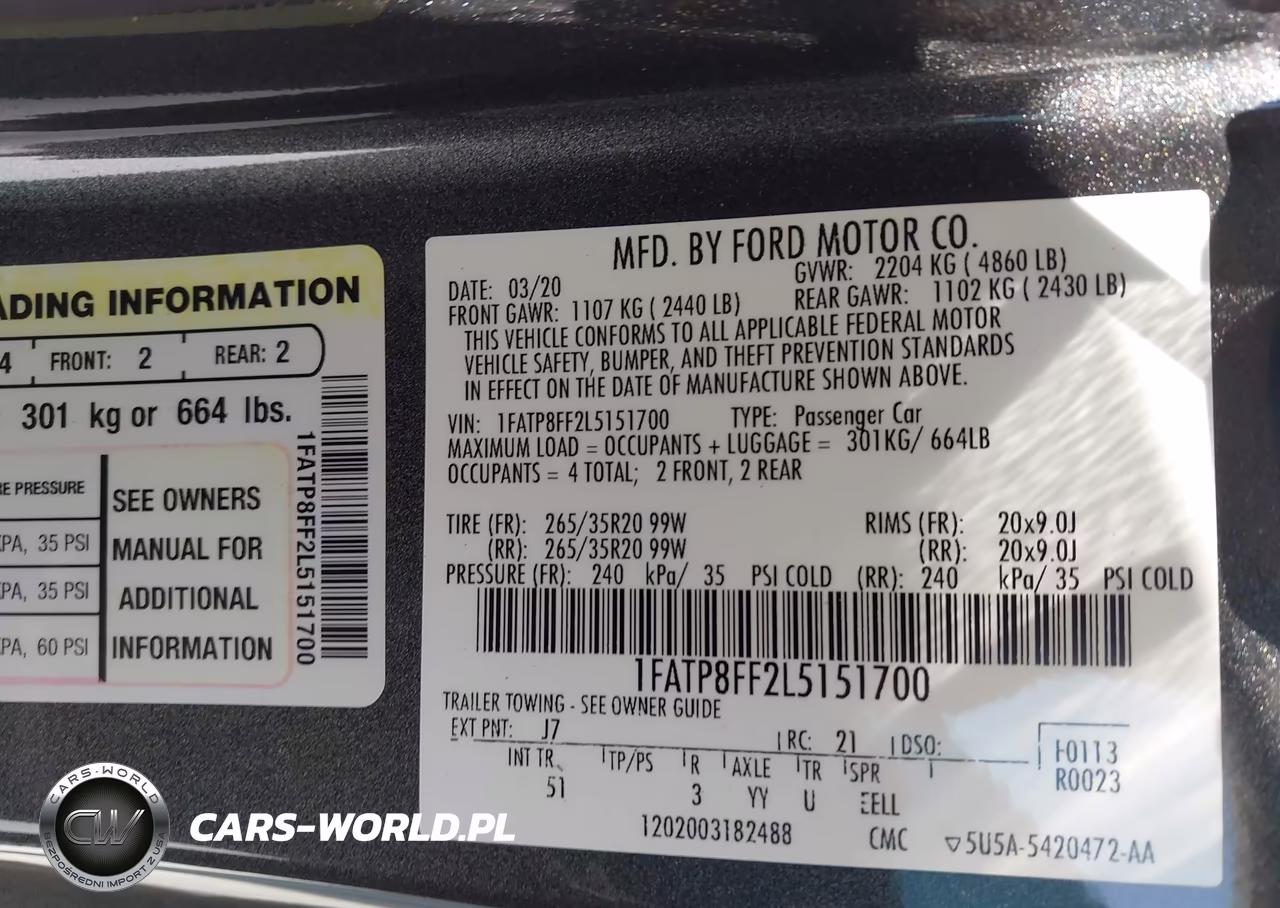 2020 Ford Mustang Gt Premium VIN:1FATP8FF2L5151700 - 9