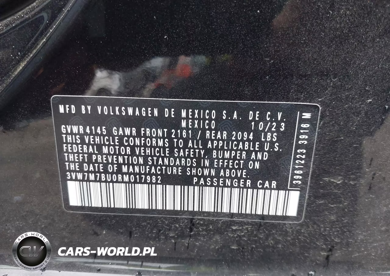 2024 Volkswagen Jetta 1.5T Se VIN:3VW7M7BU0RM017982 - 9