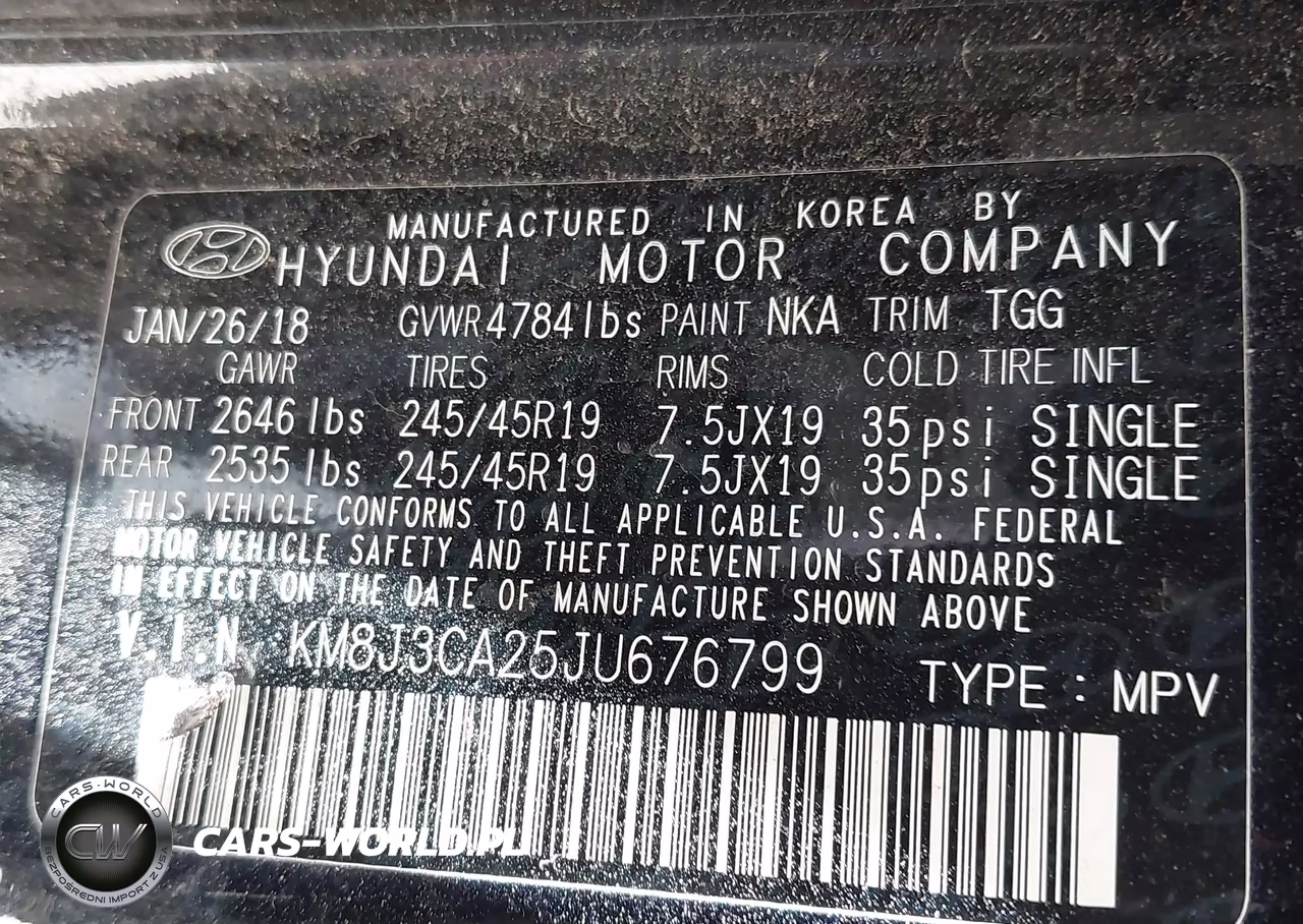 2018 Hyundai Tucson Value VIN:KM8J3CA25JU676799 - 9