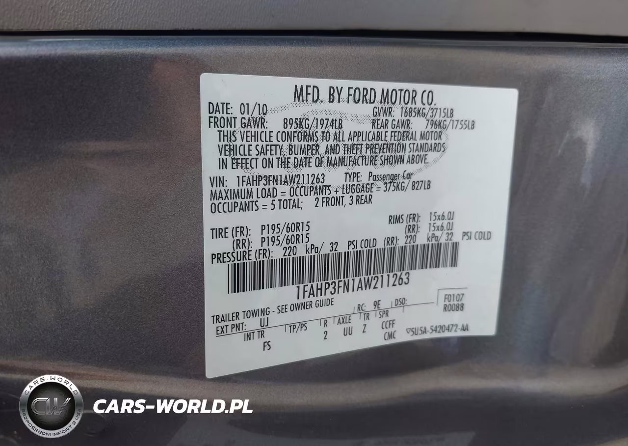 2010 Ford Focus Se VIN:1FAHP3FN1AW211263 - 9