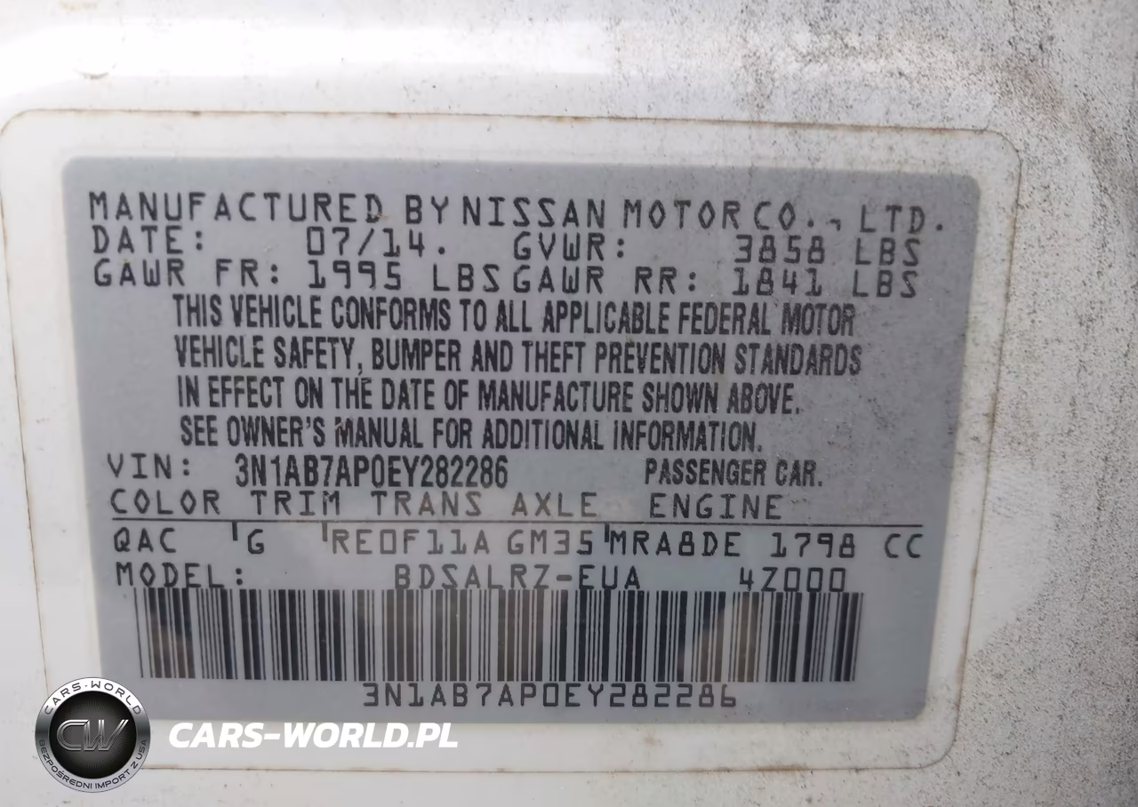 2014 Nissan Sentra Sr VIN:3N1AB7AP0EY282286 - 9