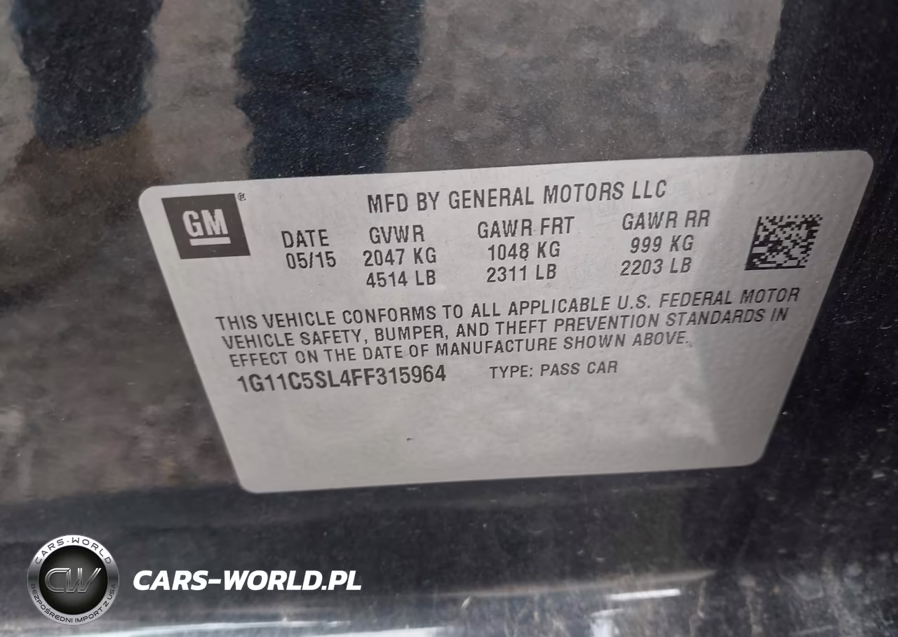 2015 Chevrolet Malibu 1Lt VIN:1G11C5SL4FF315964 - 9