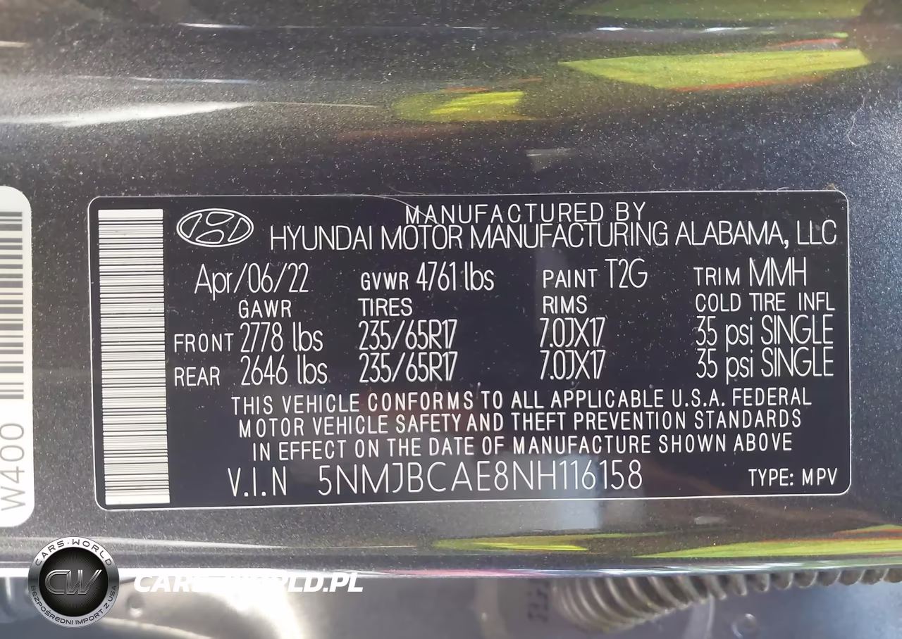 2022 Hyundai Tucson Sel VIN:5NMJBCAE8NH116158 - 9