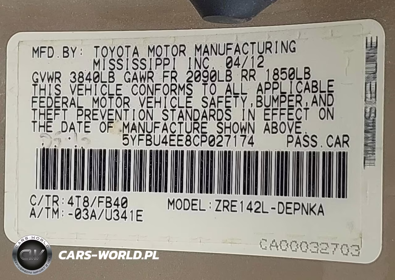 2012 Toyota Corolla Le VIN:5YFBU4EE8CP027174 - 9