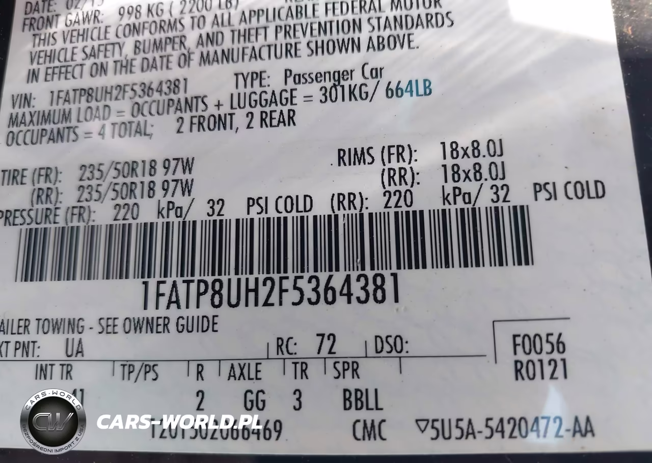 2015 Ford Mustang Ecoboost Premium VIN:1FATP8UH2F5364381 - 9