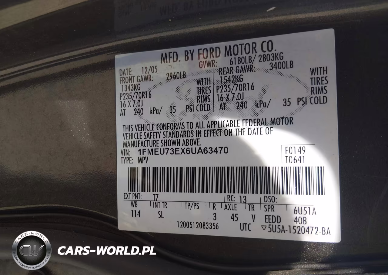 2006 Ford Explorer Xlt VIN:1FMEU73EX6UA63470 - 9