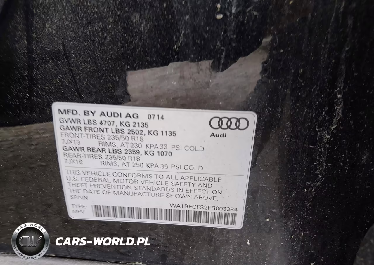 2015 Audi Q3 2.0T Premium Plus VIN:WA1BFCFS2FR003384 - 8