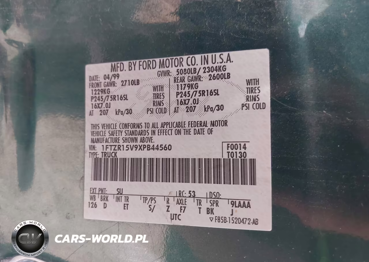 1999 Ford Ranger Xl-Xlt VIN:1FTZR15V9XPB44560 - 9
