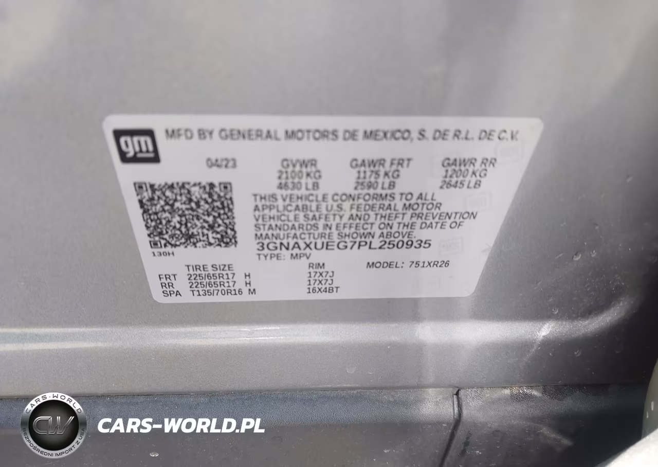 2023 Chevrolet Equinox Awd Lt VIN:3GNAXUEG7PL250935 - 9