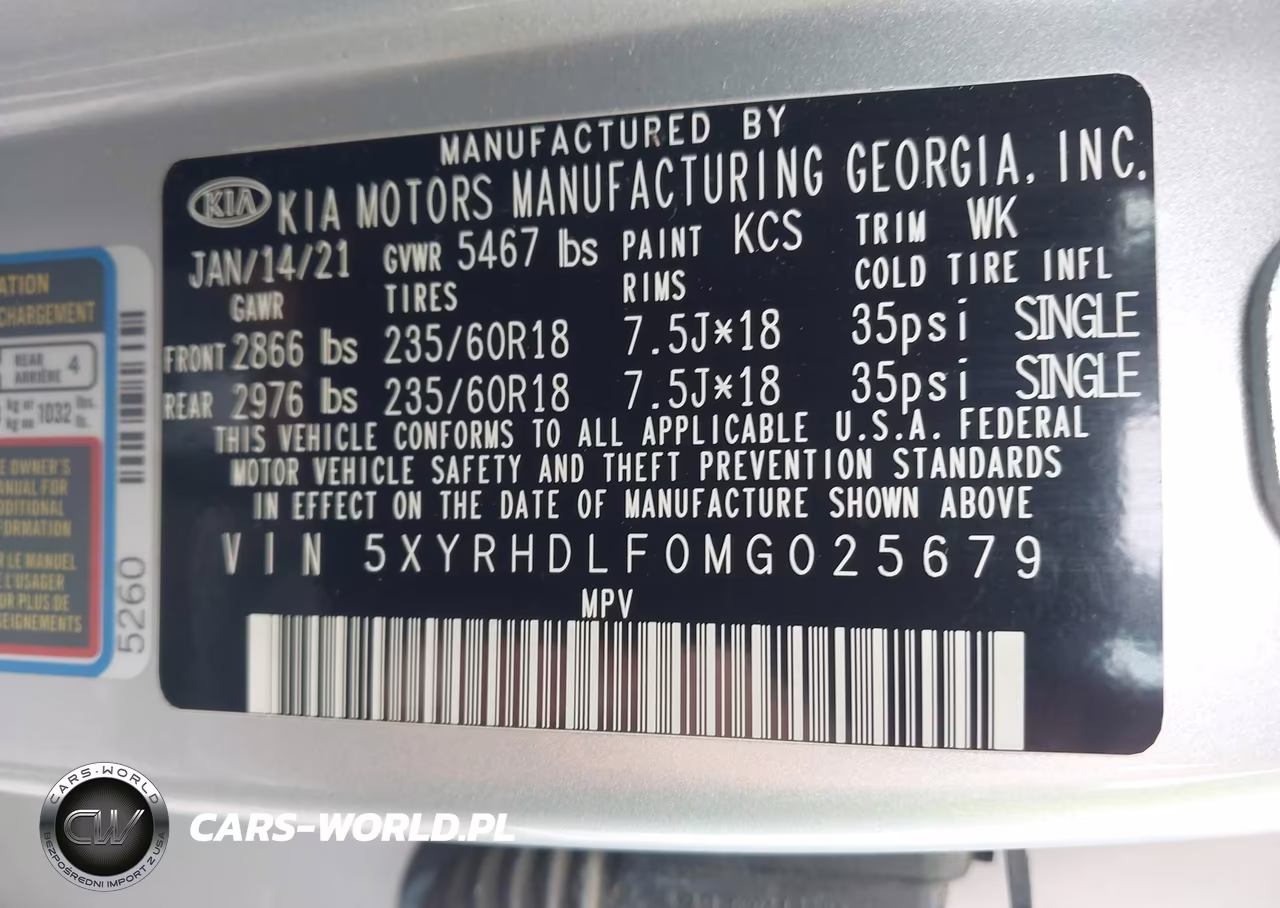 2021 Kia Sorento Ex VIN:5XYRHDLF0MG025679 - 9