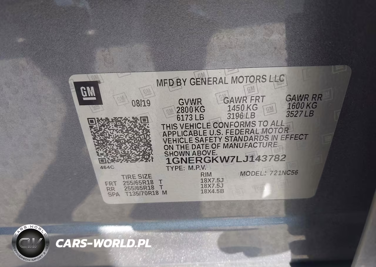 2020 Chevrolet Traverse Fwd Lt Cloth VIN:1GNERGKW7LJ143782 - 9