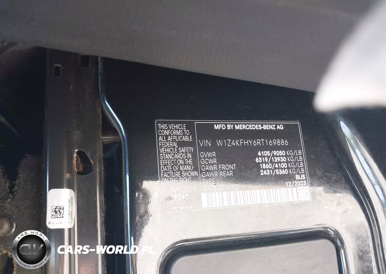 2024 Mercedes-Benz Sprinter 2500 Standard Roof 4-Cyl Diesel VIN:W1Z4KFHY6RT169886 - 9