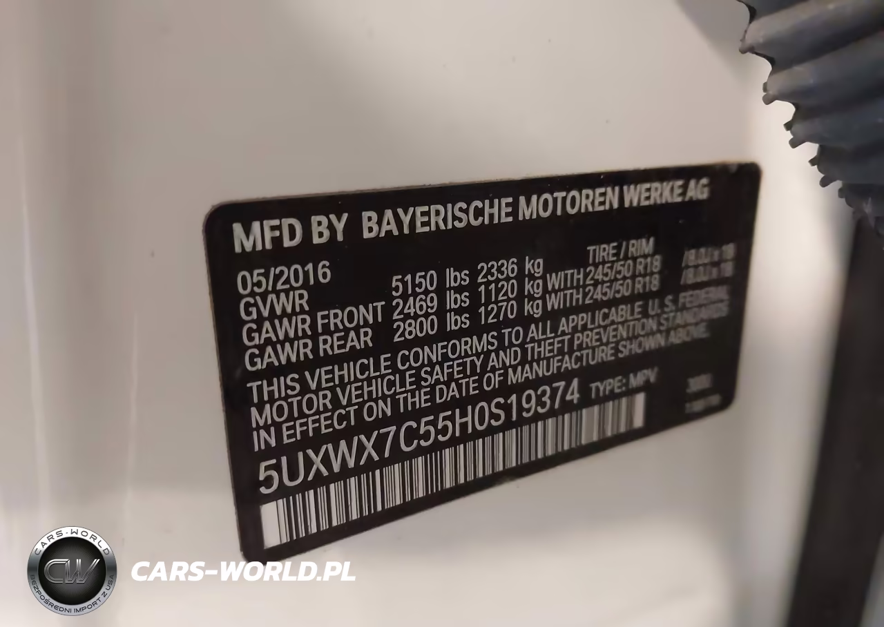 2017 BMW X3 xDrive35I VIN:5UXWX7C55H0S19374 - 9