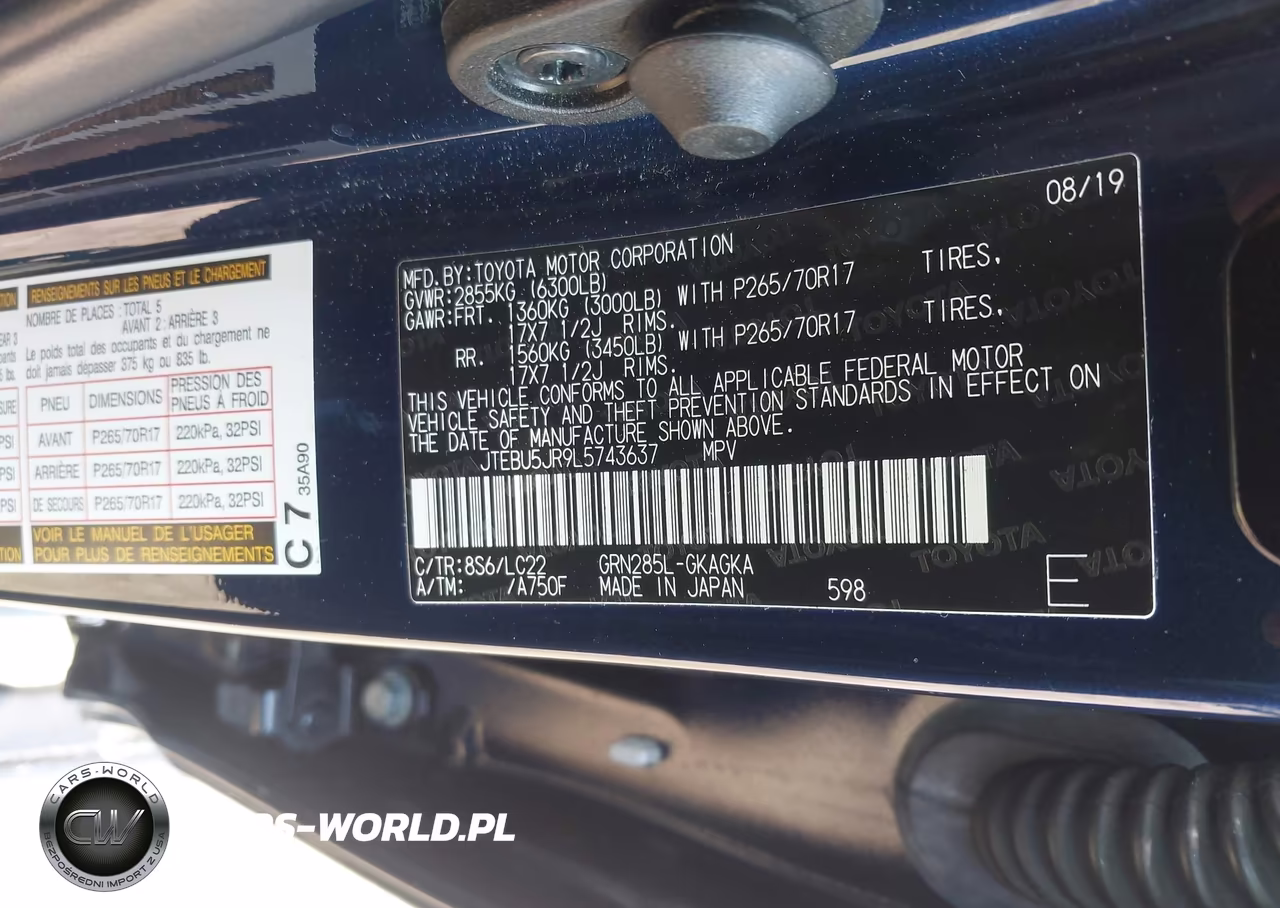 2020 Toyota 4Runner Trd Off Road Premium VIN:JTEBU5JR9L5743637 - 9