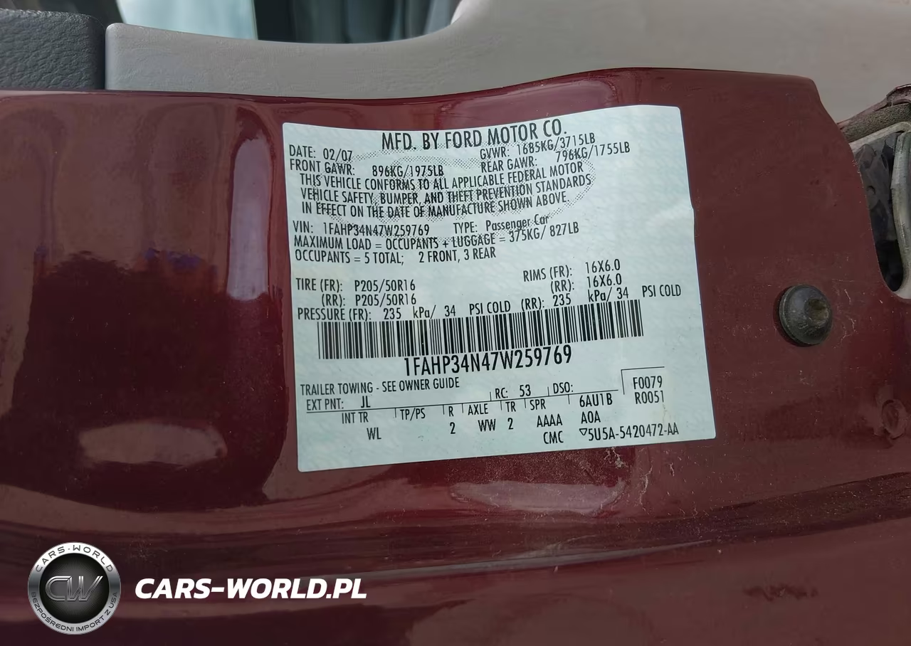 2007 Ford Focus S-Se-Ses VIN:1FAHP34N47W259769 - 9