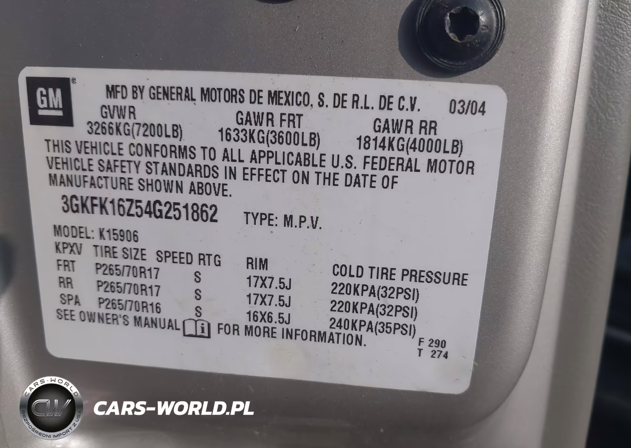 2004 GMC Yukon Xl 1500 Slt VIN:3GKFK16Z54G251862 - 9