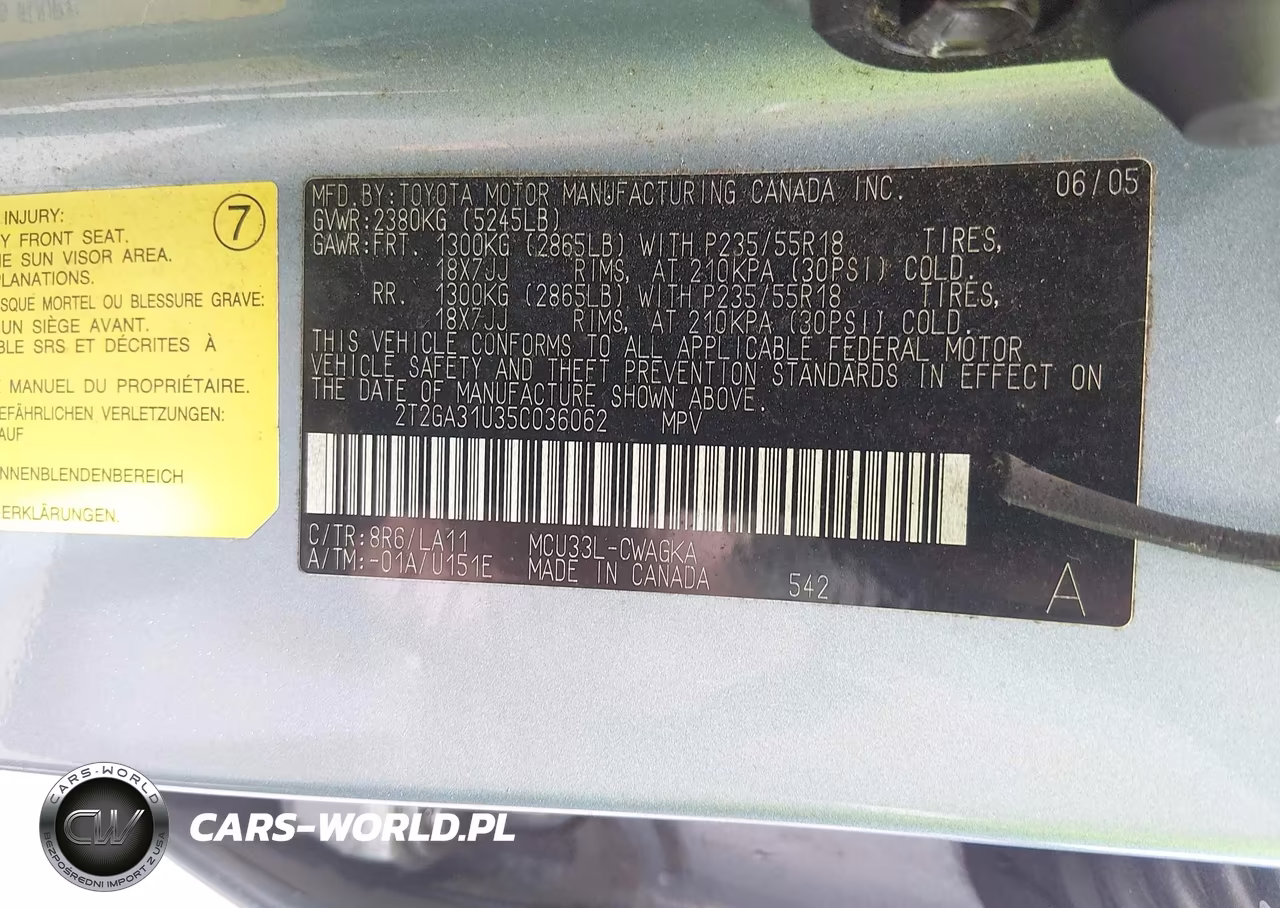 2005 Lexus Rx 330 VIN:2T2GA31U35C036062 - 9