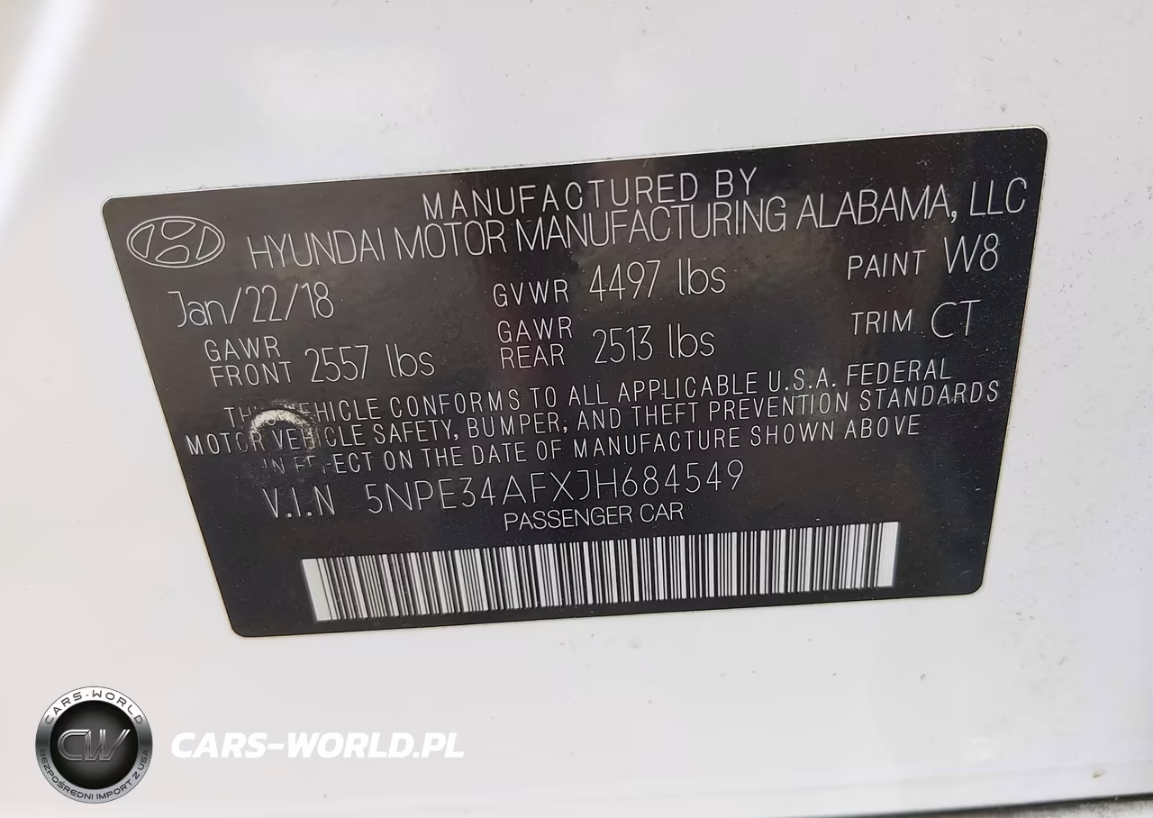 2018 Hyundai Sonata Sport VIN:5NPE34AFXJH684549 - 9