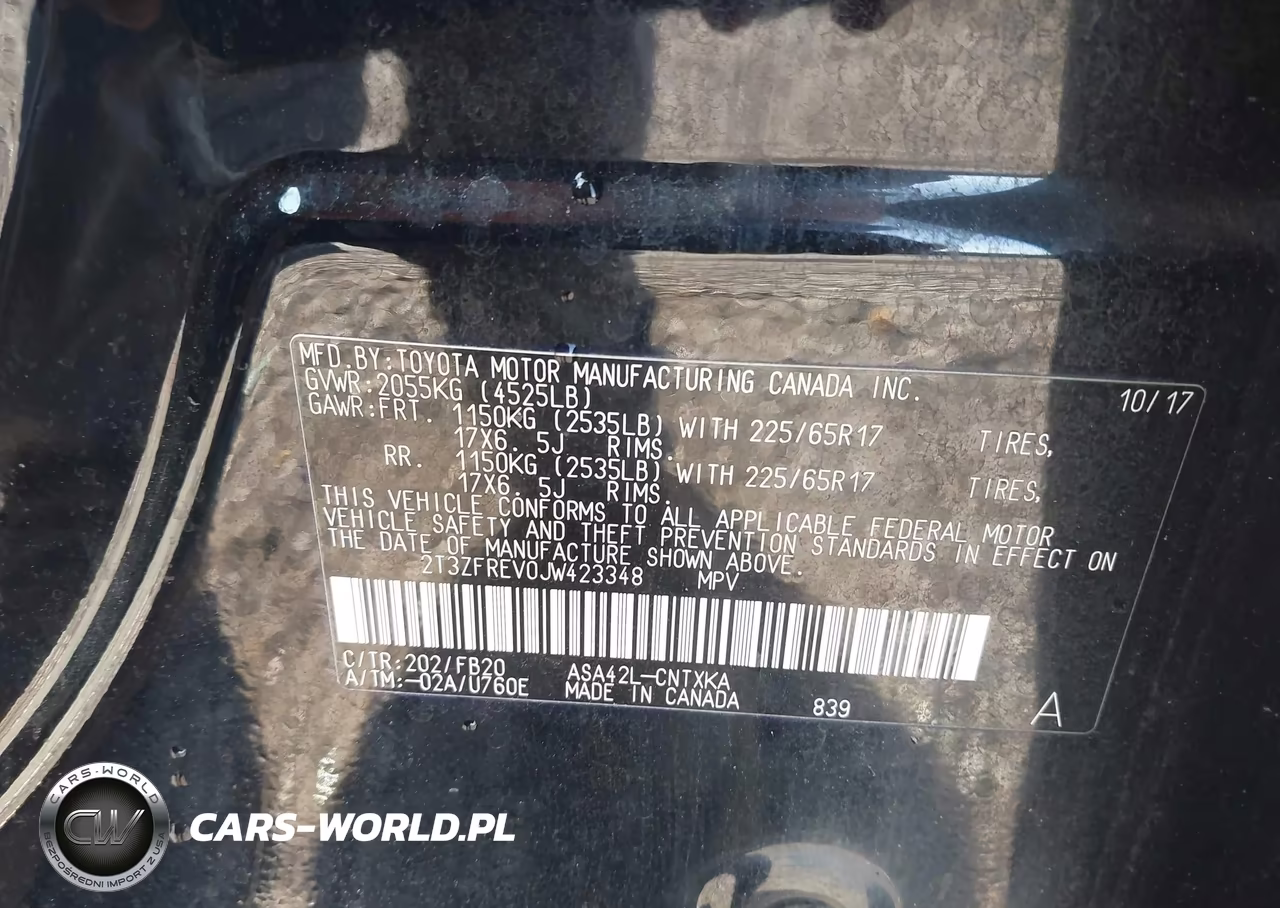 2018 Toyota Rav4 Le VIN:2T3ZFREV0JW423348 - 9