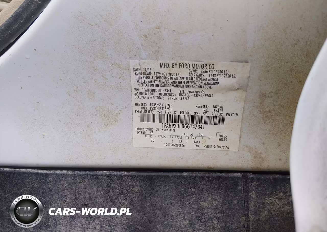 2016 Ford Taurus Se VIN:1FAHP2D80GG147341 - 9