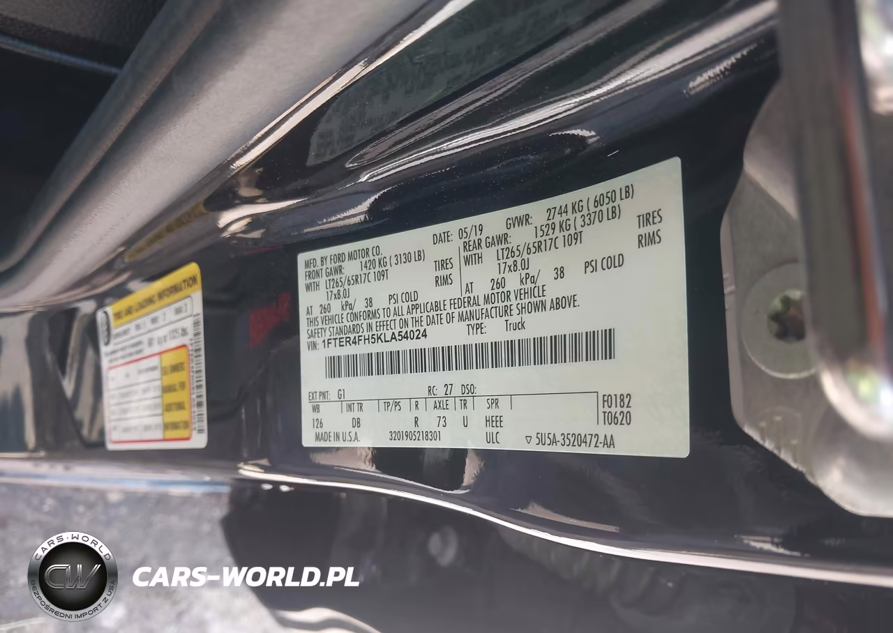 2019 Ford Ranger Lariat VIN:1FTER4FH5KLA54024 - 9