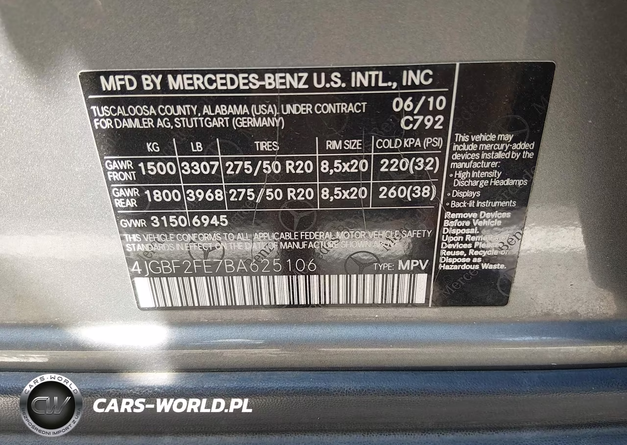 2011 Mercedes-Benz Gl 350 Bluetec VIN:4JGBF2FE7BA625106 - 9