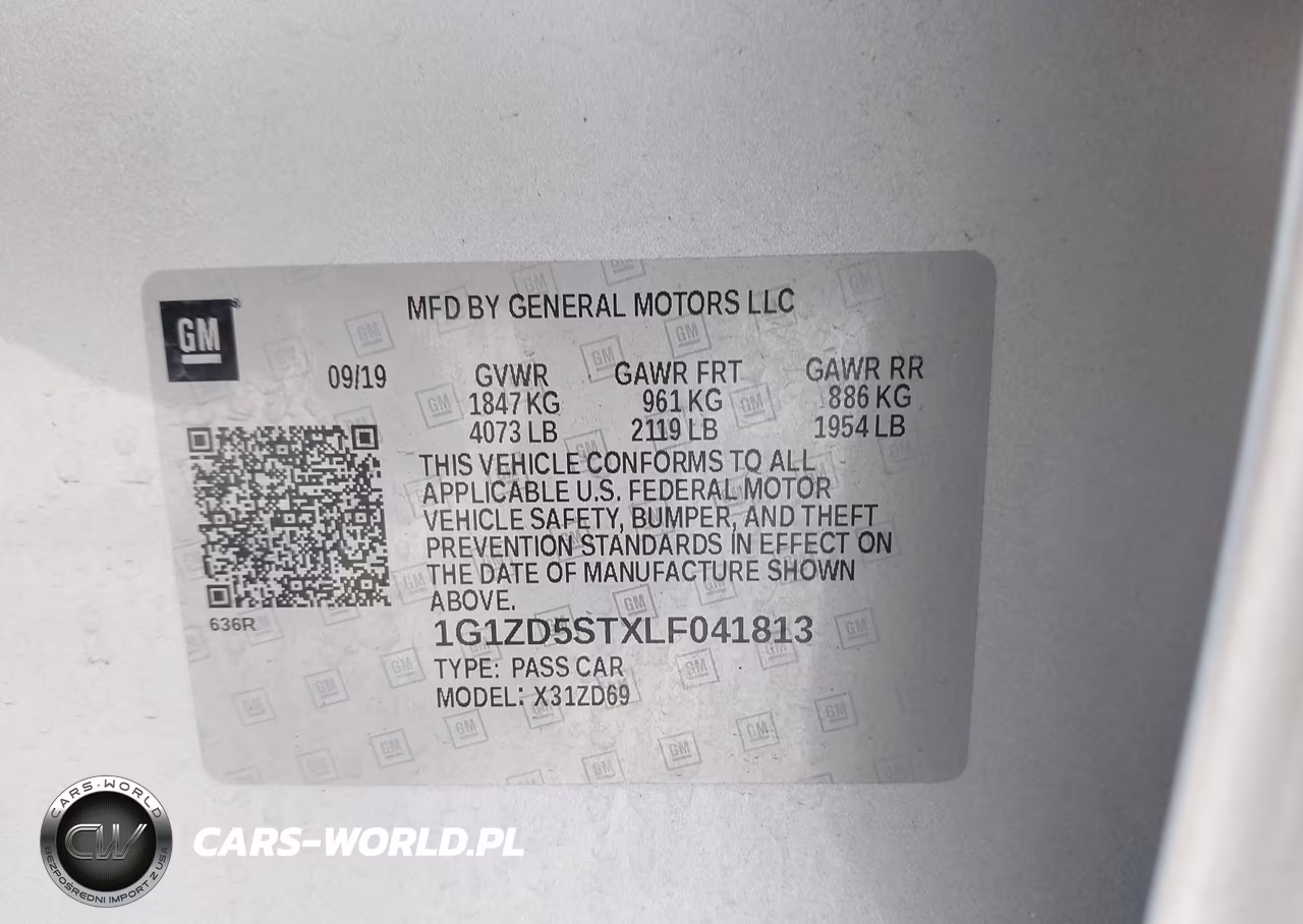 2020 Chevrolet Malibu Fwd Lt VIN:1G1ZD5STXLF041813 - 9