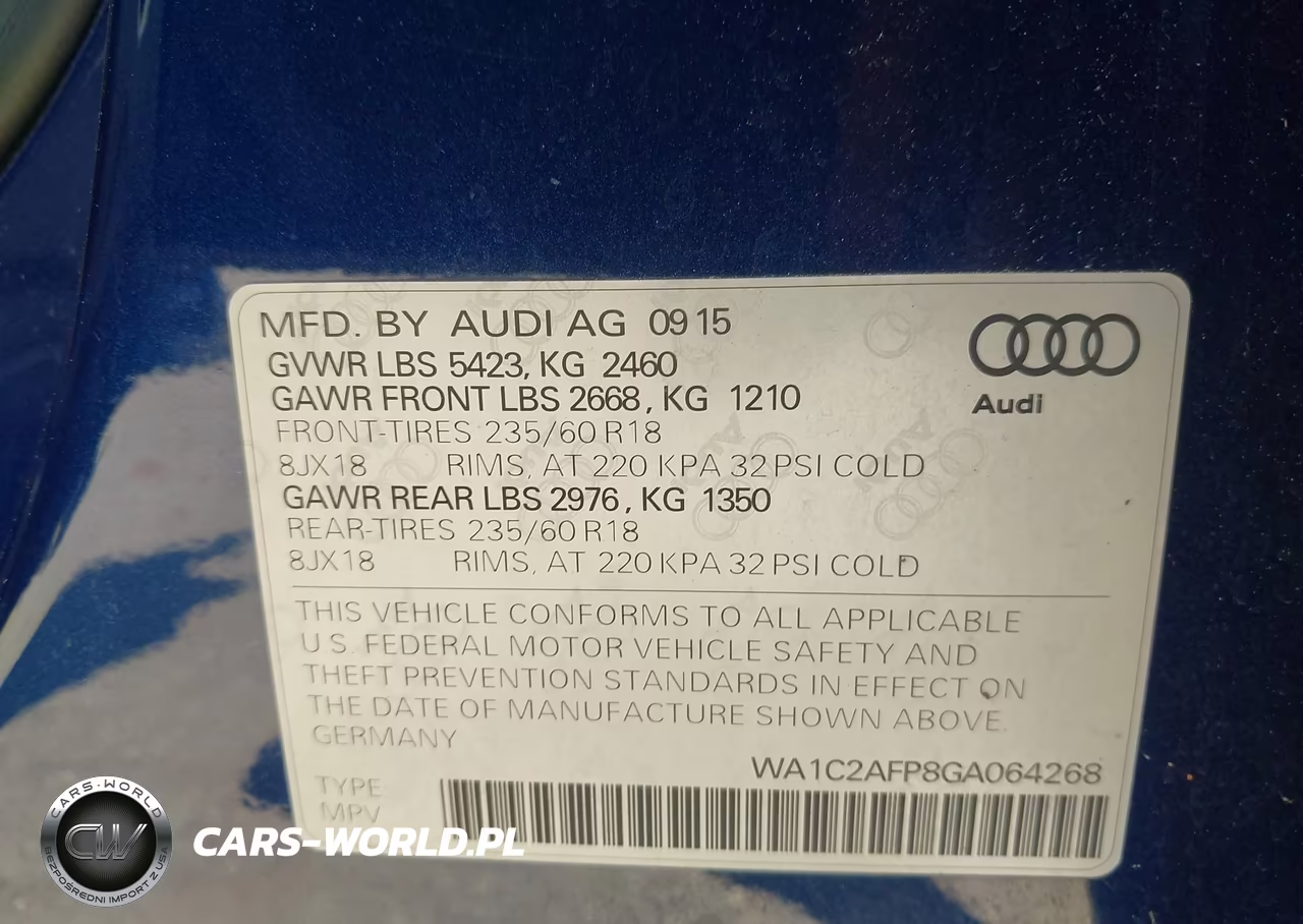 2016 Audi Q5 2.0T Premium VIN:WA1C2AFP8GA064268 - 9