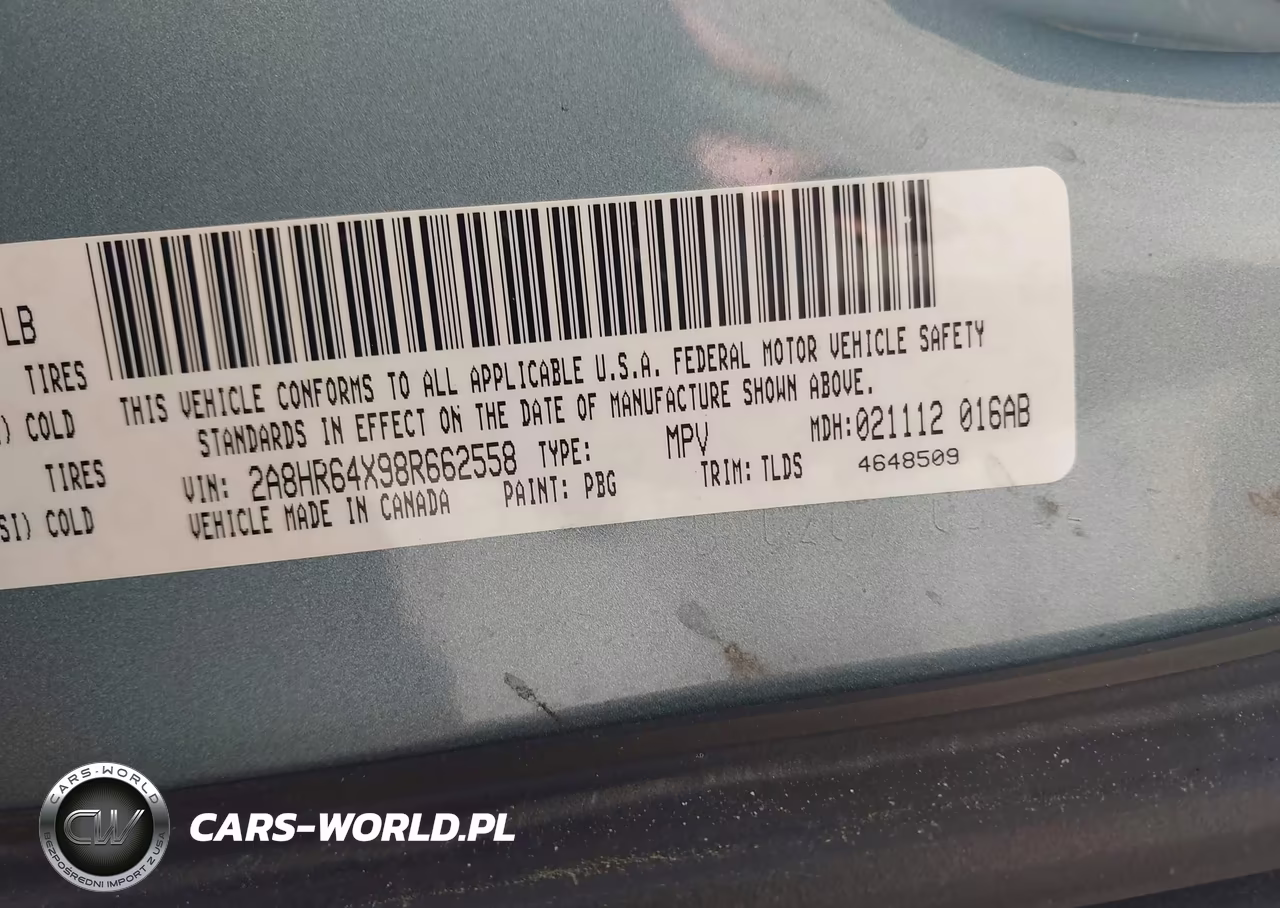 2008 Chrysler Town & Country Limited VIN:2A8HR64X98R662558 - 9