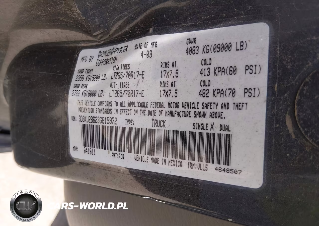 2003 Dodge Ram 2500 Slt-Laramie-St VIN:3D3KU28623G815972 - 9
