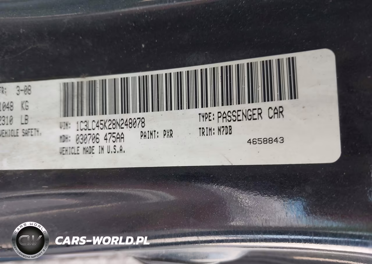 2008 Chrysler Sebring Lx VIN:1C3LC45K28N248078 - 9