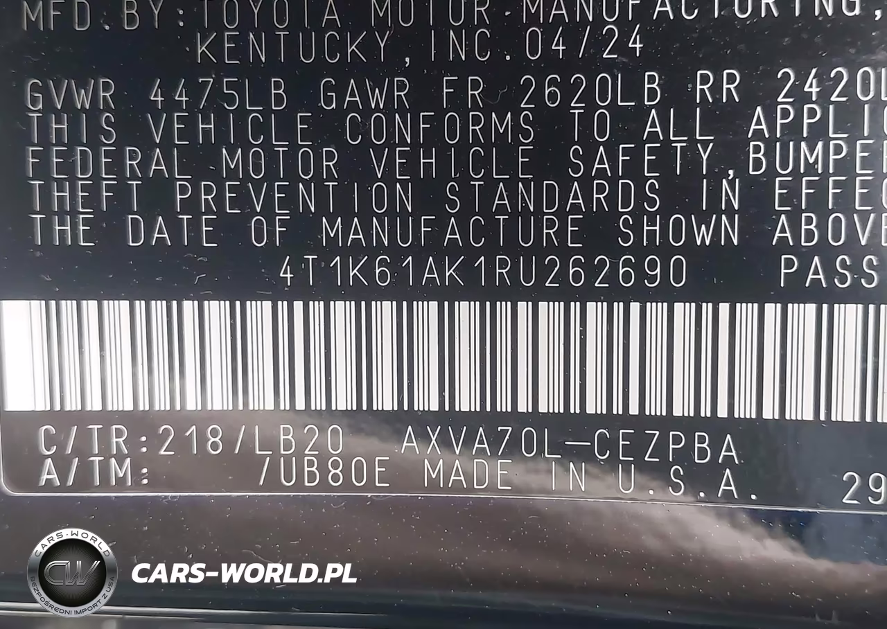 2024 Toyota Camry Xse VIN:4T1K61AK1RU262690 - 9