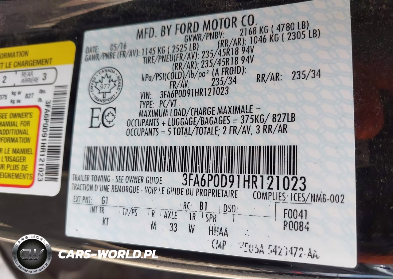 2017 Ford Fusion Platinum-Titanium VIN:3FA6P0D91HR121023 - 9