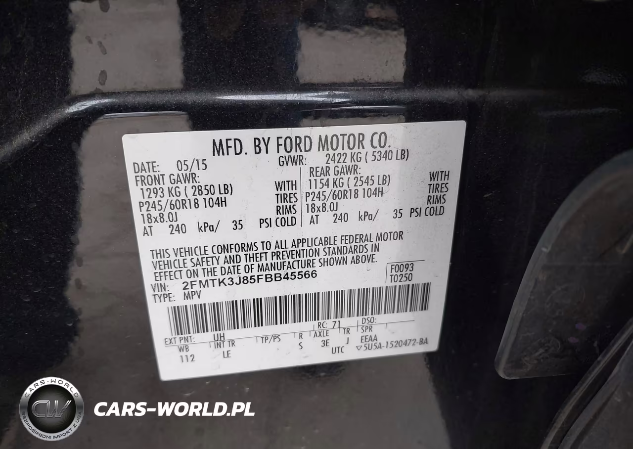 2015 Ford Edge Sel VIN:2FMTK3J85FBB45566 - 9