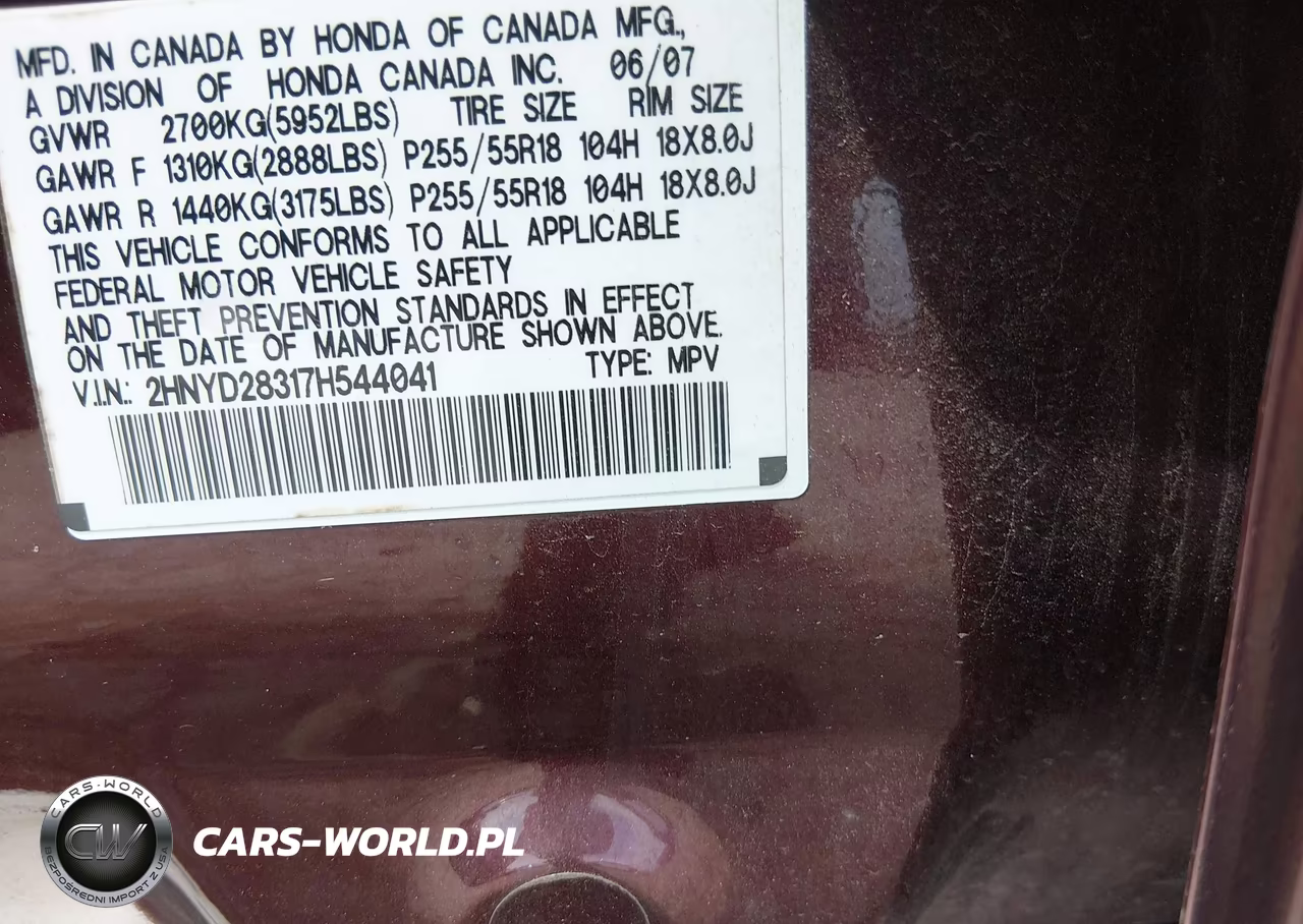 2007 Acura Mdx Technology Package VIN:2HNYD28317H544041 - 9