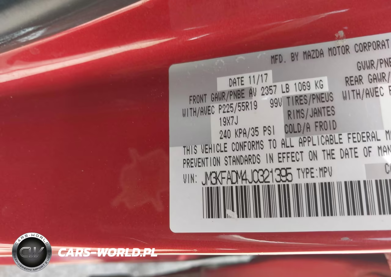 2018 Mazda Cx-5 Grand Touring VIN:JM3KFADM4J0321395 - 9