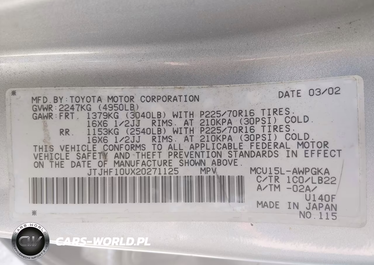 2002 Lexus Rx 300 VIN:JTJHF10UX20271125 - 9